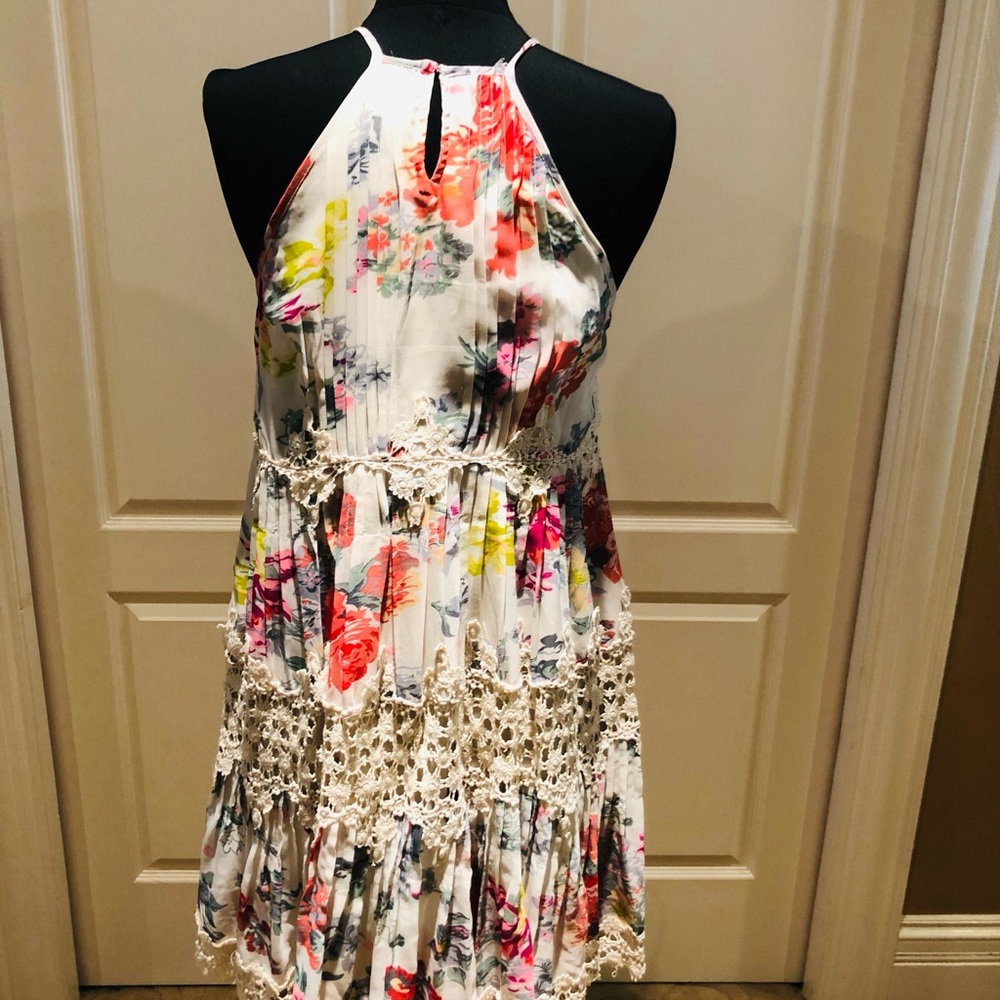 Anthropologie Multicolor Floral Backless Dress